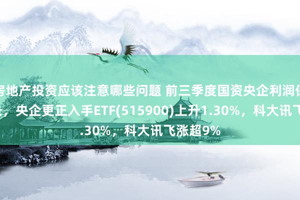 房地产投资应该注意哪些问题 前三季度国资央企利润保握正增长，央企更正入手ETF(515900)上升1.30%，科大讯飞涨超9%