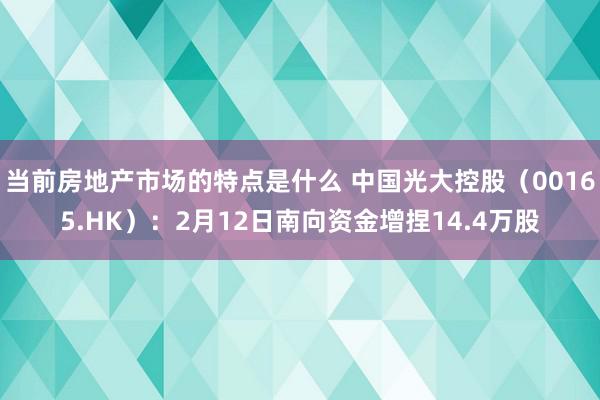 当前房地产市场的特点是什么 中国光大控股（00165.HK）：2月12日南向资金增捏14.4万股