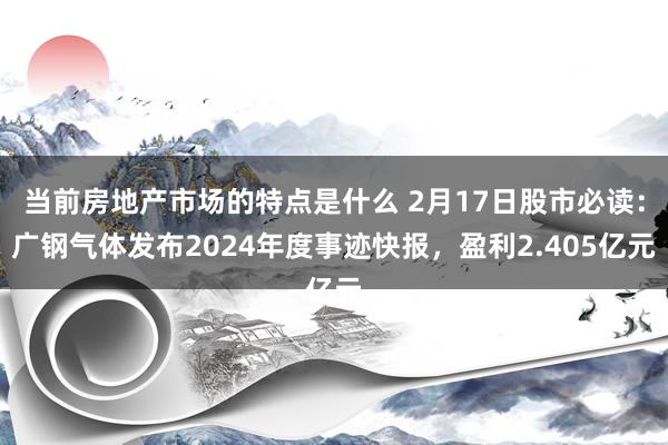 当前房地产市场的特点是什么 2月17日股市必读：广钢气体发布2024年度事迹快报，盈利2.405亿元